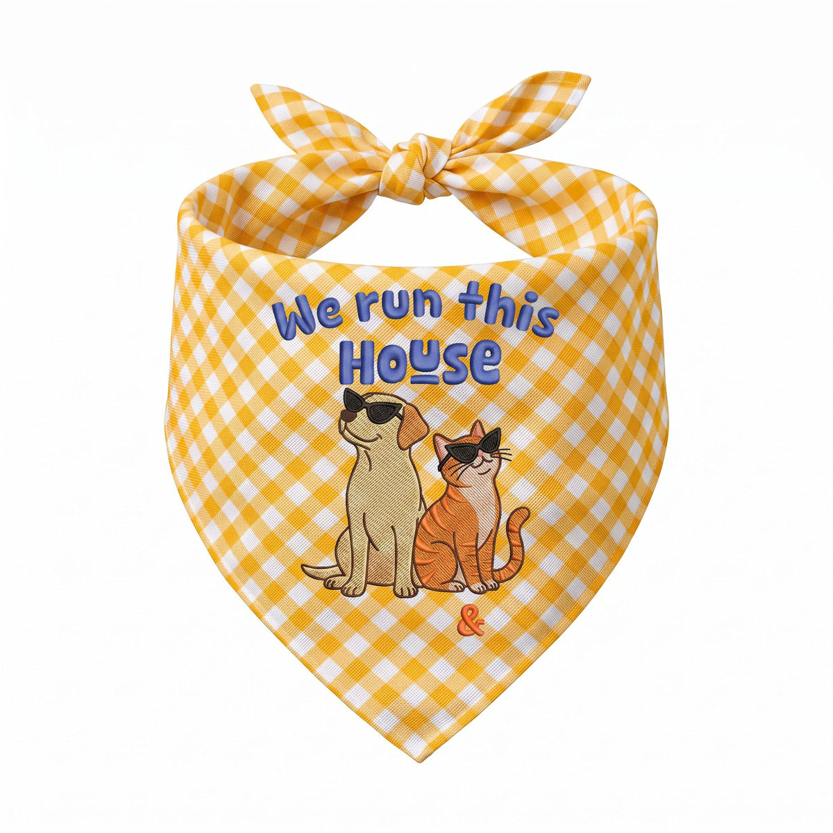 Labrador Cat Owner Personalized Embroidered Pet Bandana for Multi-Pet Homes (ver 2)