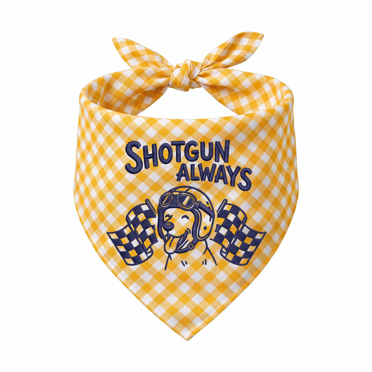 Personalized Embroidered Pet Bandana for Car Racing Enthusiasts (ver 2)
