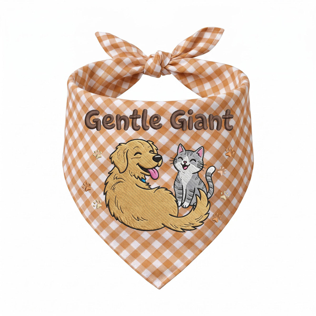 Golden Retriever Personalized Embroidered Bandana for New Pet Owners with Cats (ver 2)