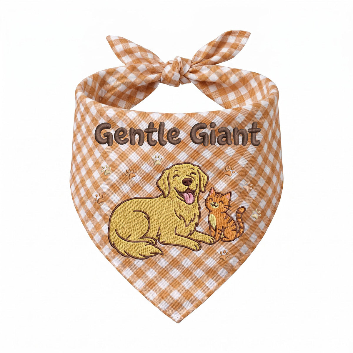Golden Retriever Personalized Embroidered Bandana for New Pet Owners with Cats (ver 3)