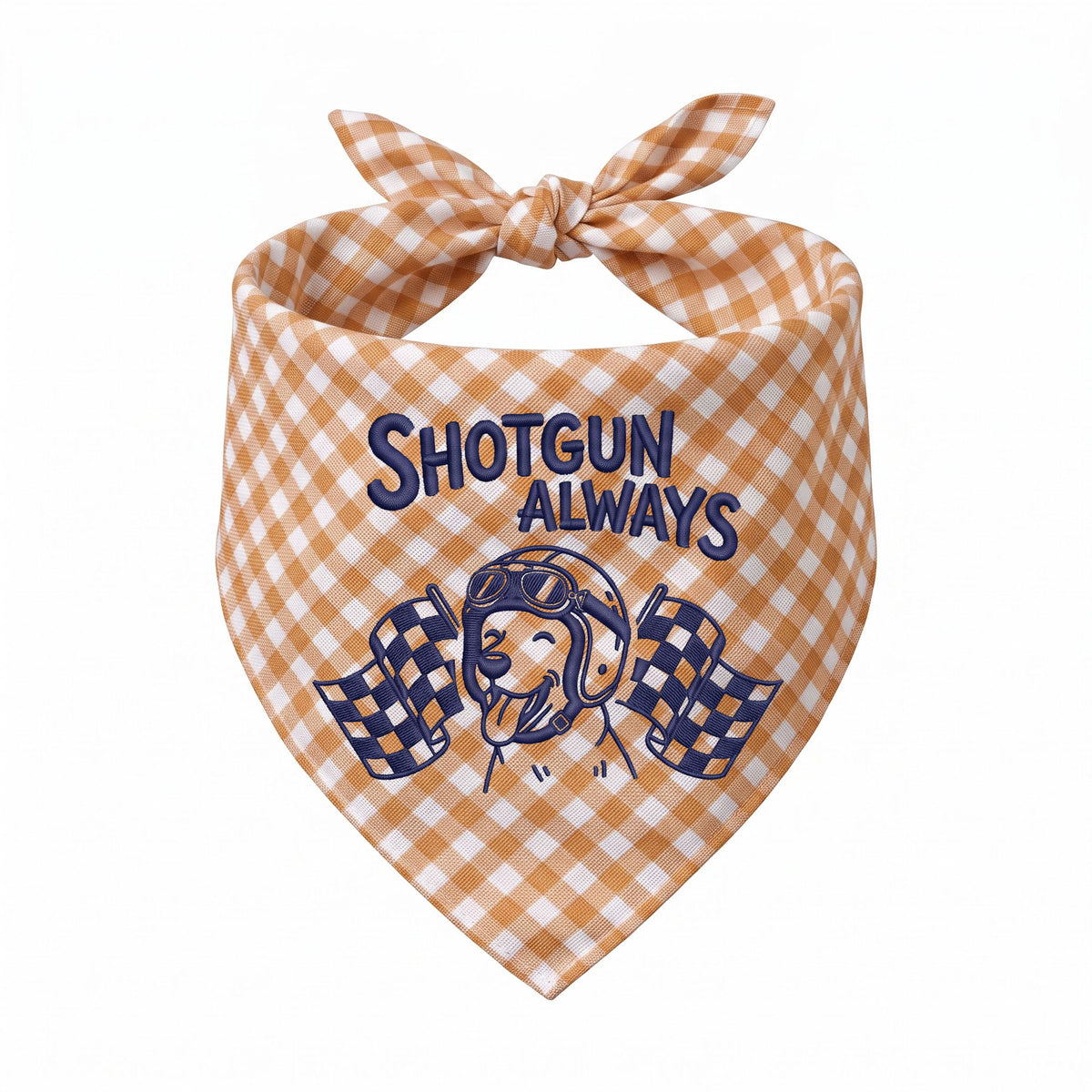 Personalized Embroidered Pet Bandana for Car Racing Enthusiasts (ver 2)