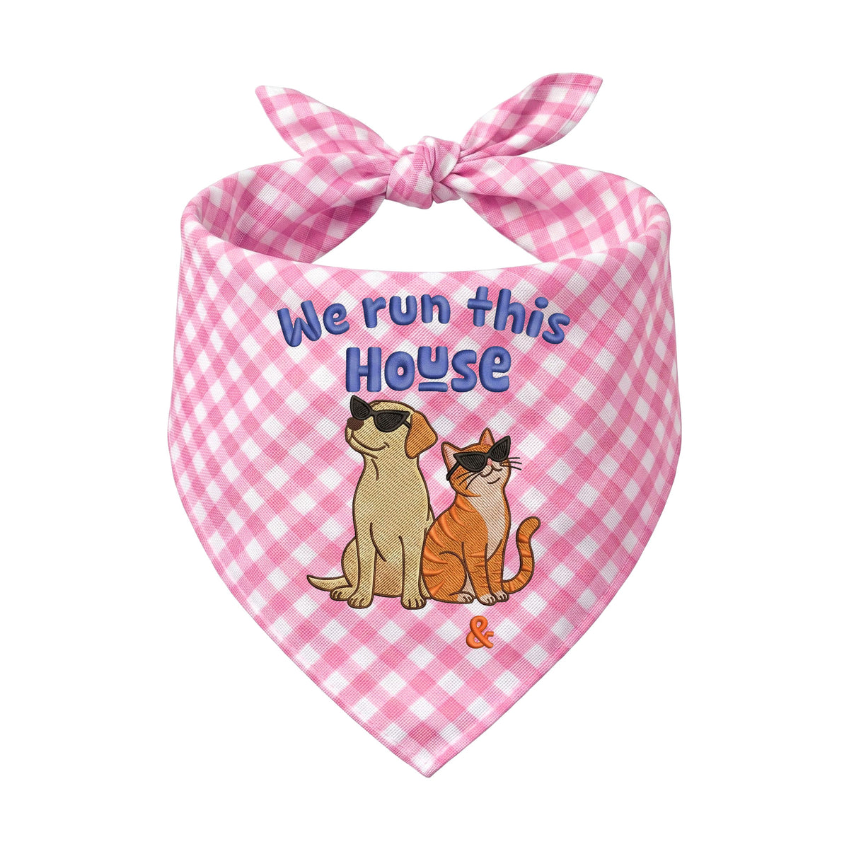 Labrador Cat Owner Personalized Embroidered Pet Bandana for Multi-Pet Homes (ver 2)