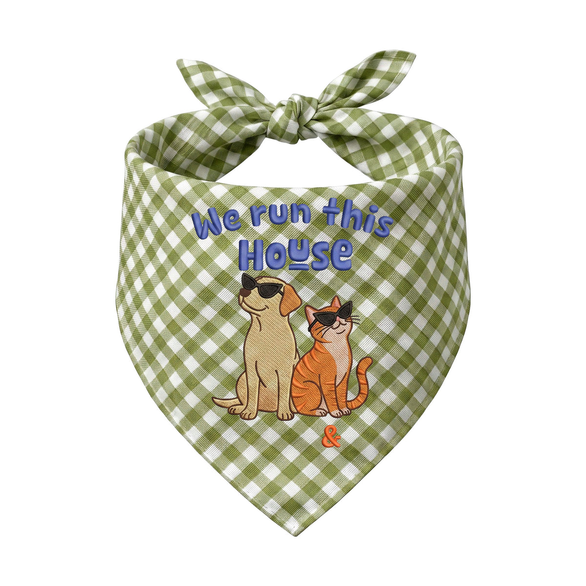 Labrador Cat Owner Personalized Embroidered Pet Bandana for Multi-Pet Homes (ver 2)