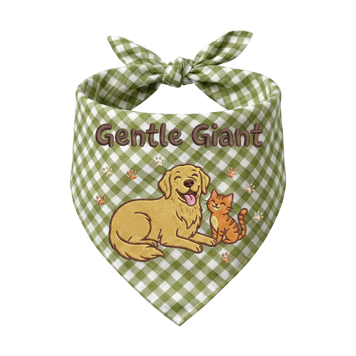 Golden Retriever Personalized Embroidered Bandana for New Pet Owners with Cats (ver 3)