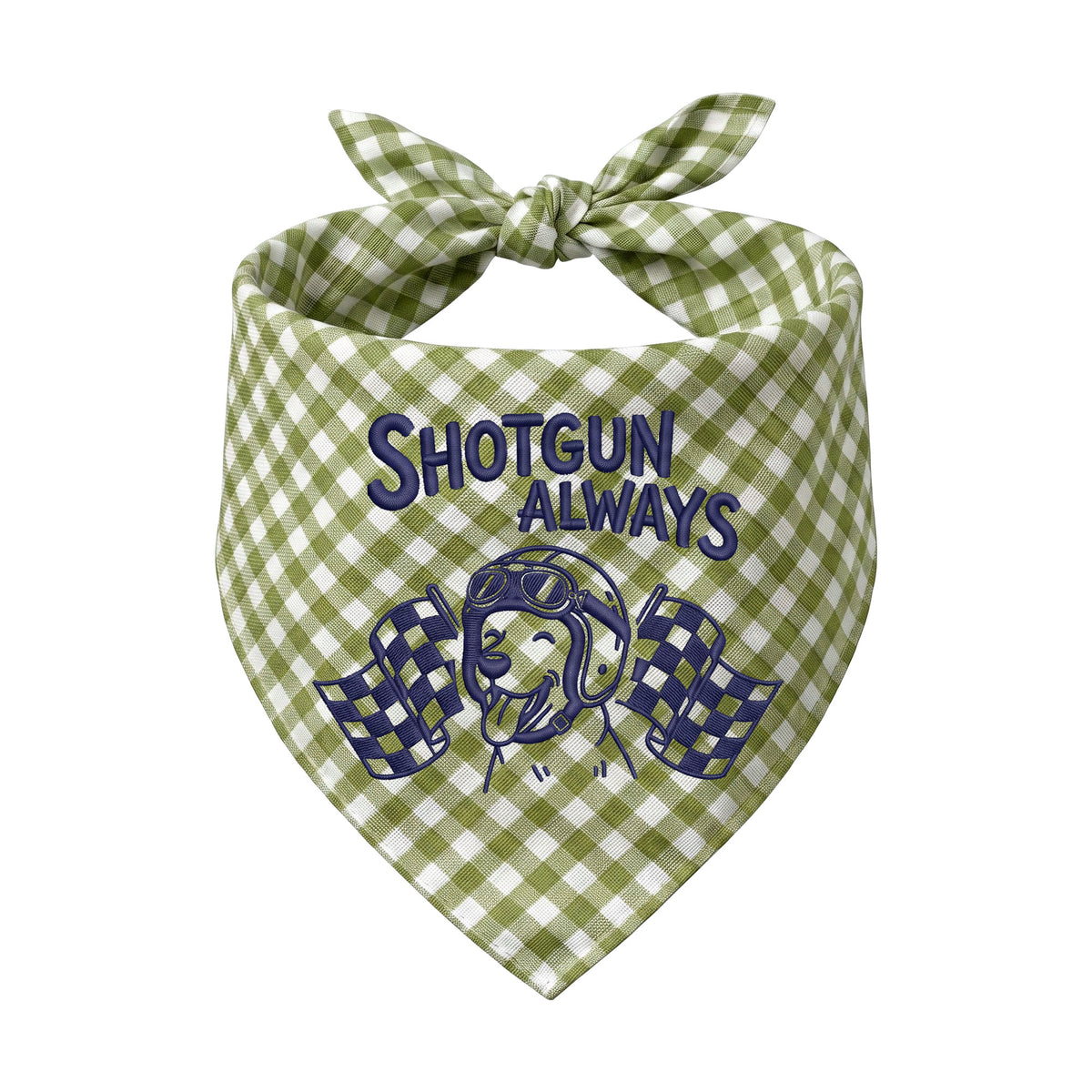 Personalized Embroidered Pet Bandana for Car Racing Enthusiasts (ver 2)