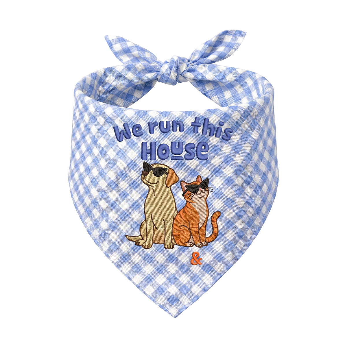 Labrador Cat Owner Personalized Embroidered Pet Bandana for Multi-Pet Homes (ver 2)