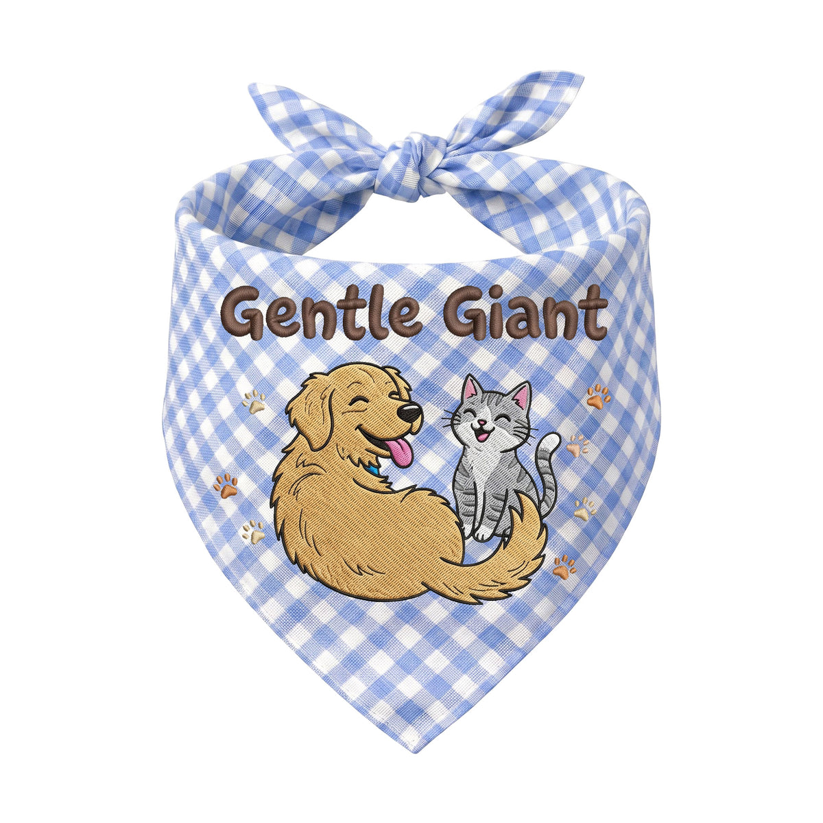 Golden Retriever Personalized Embroidered Bandana for New Pet Owners with Cats (ver 2)