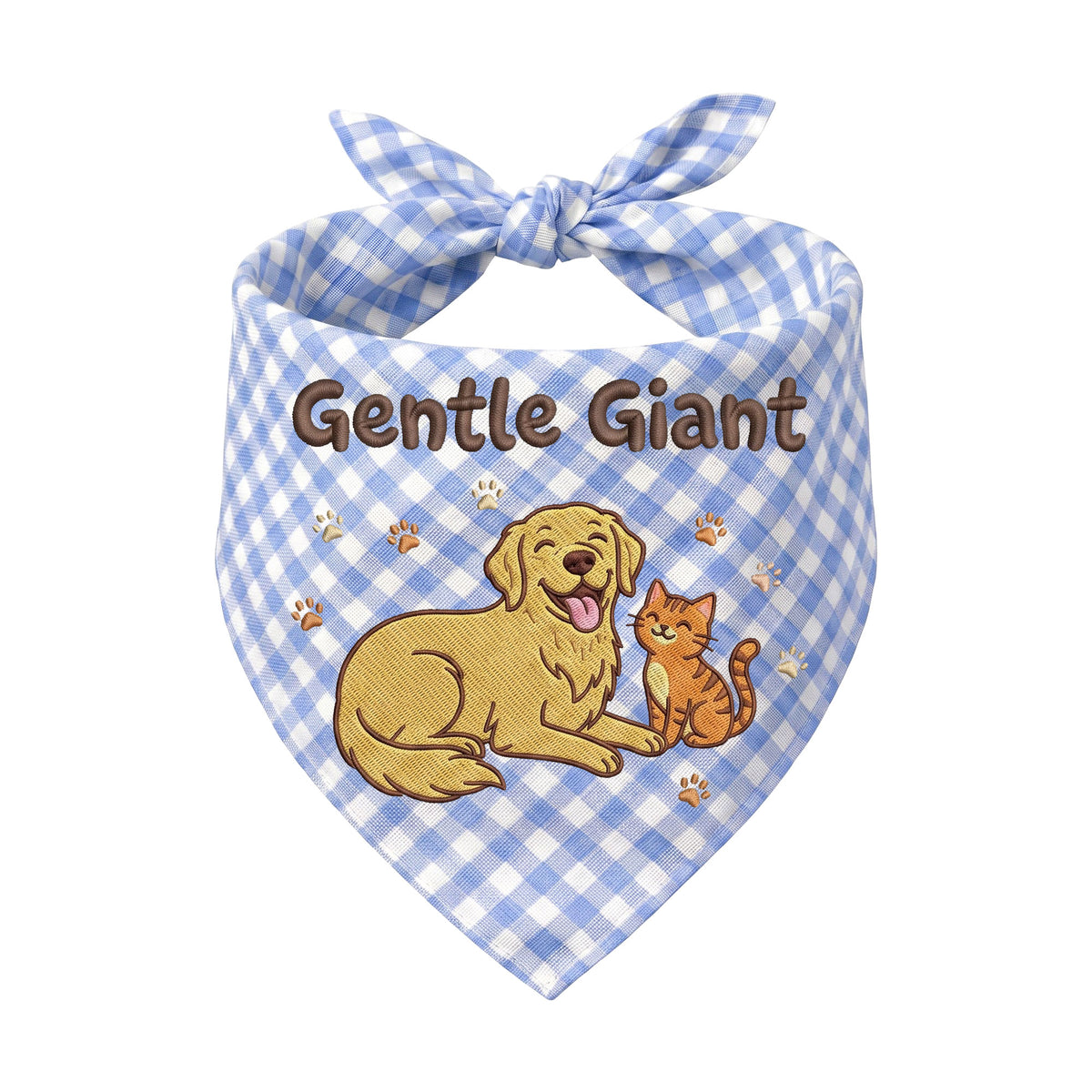 Golden Retriever Personalized Embroidered Bandana for New Pet Owners with Cats (ver 3)