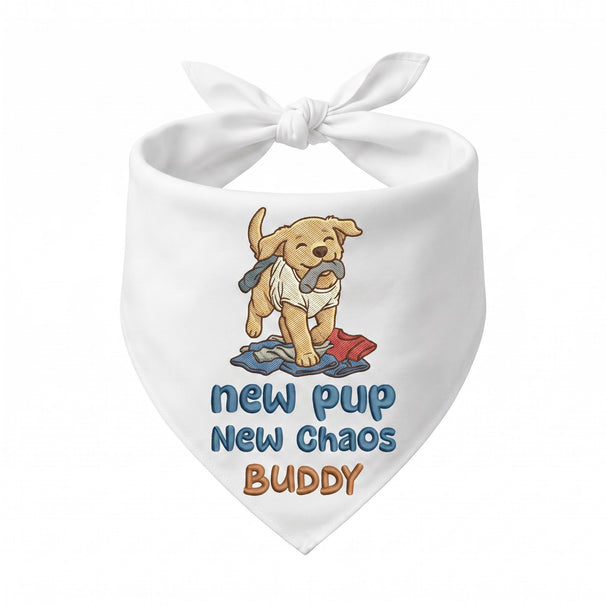 Labrador New Pet Owner Personalized Embroidered Dog Bandana for Gotcha Day