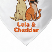 Labrador Cat Owner Personalized Embroidered Pet Bandana for Multi-Pet Homes (ver 2)