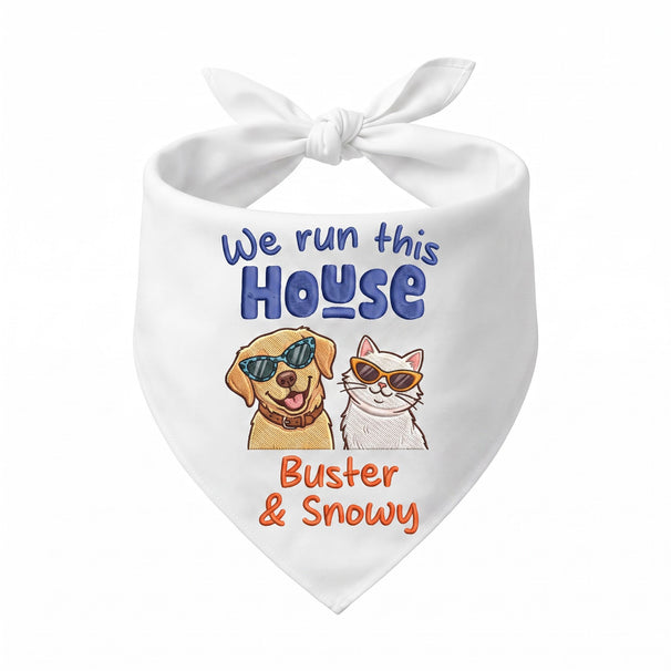 Labrador Cat Owner Personalized Embroidered Dog Bandana for Dog and Cat Homes