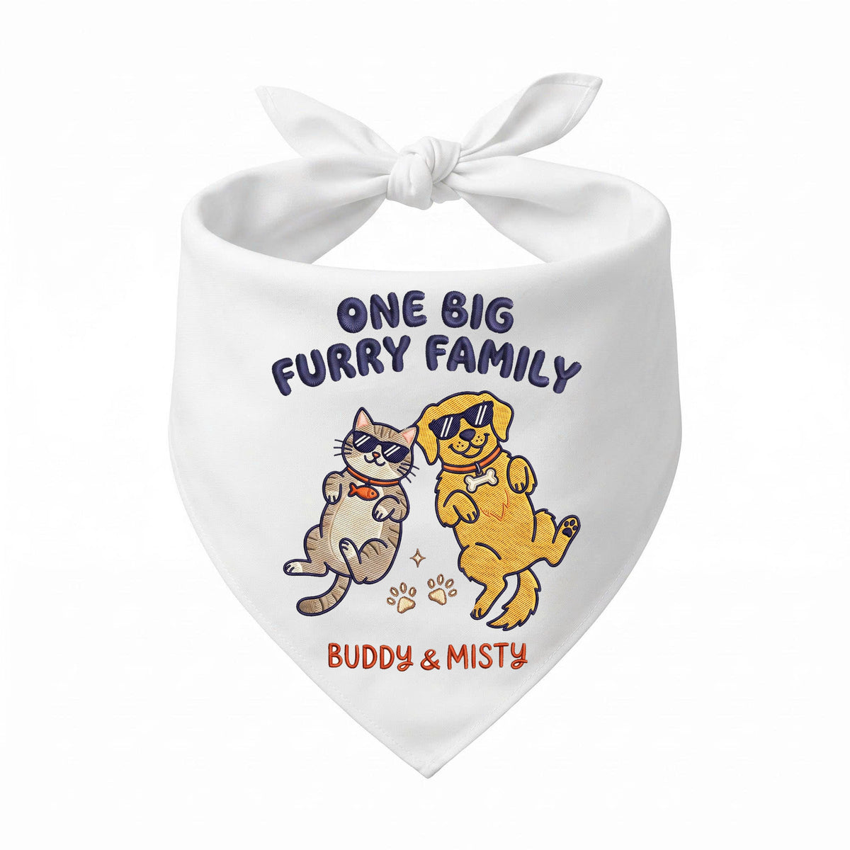 Golden Retriever Personalized Embroidered Pet Bandana for Cat Owners (ver 3)