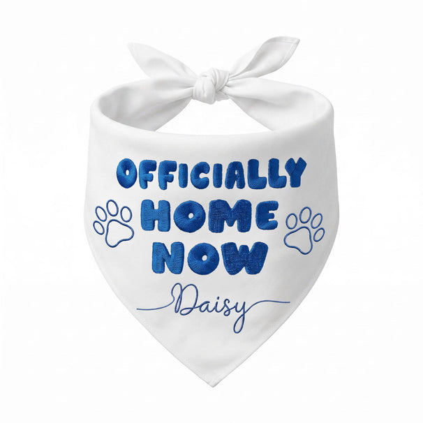 New Pet Owner Personalized Embroidered Dog Bandana for Gotcha Day