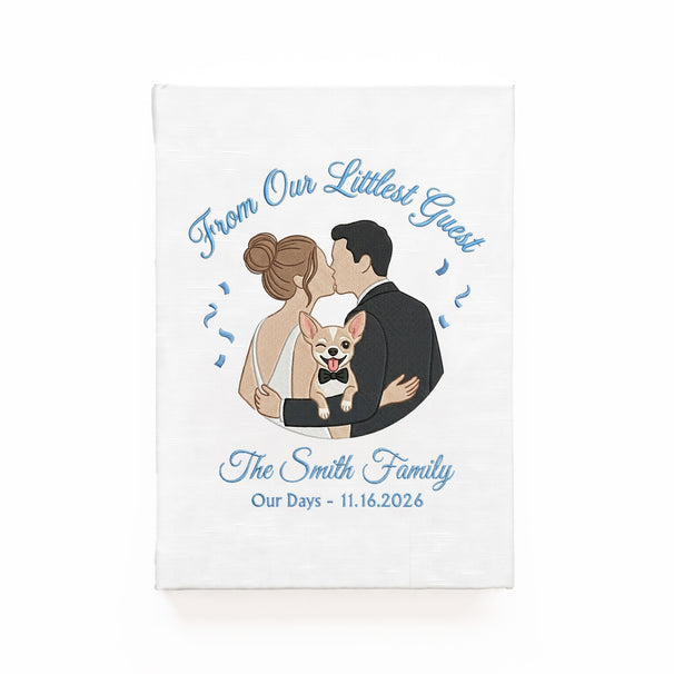 Chihuahua New Pet Owner + Wedding Personalized Embroidered Album for Newlywed & New Pet Keepsake