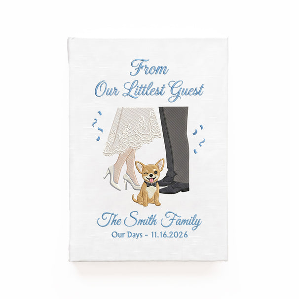 Chihuahua New Pet Owner + Wedding Personalized Embroidered Album for Newlywed & New Pet Keepsake