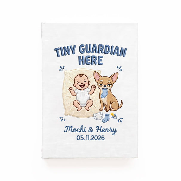 Chihuahua New Baby Personalized Embroidered Album for New Baby & Dog Family