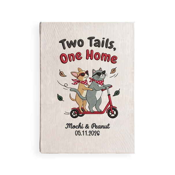 Chihuahua Cat Owner Personalized Embroidered Album for Pet Duo Family Gift