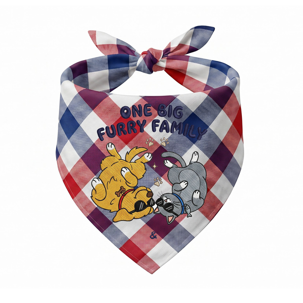 Golden Retriever Personalized Embroidered Pet Bandana for Cat Owners (ver 2)