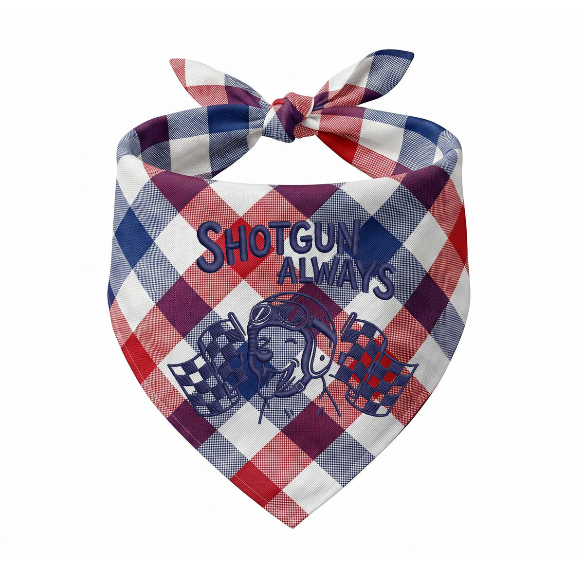 Personalized Embroidered Pet Bandana for Car Racing Enthusiasts (ver 2)