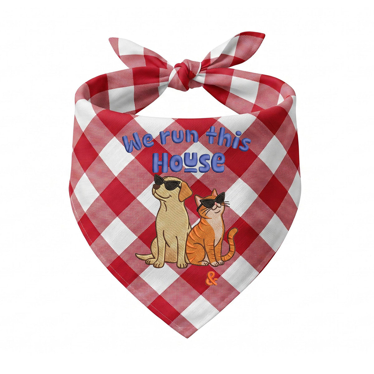 Labrador Cat Owner Personalized Embroidered Pet Bandana for Multi-Pet Homes (ver 2)