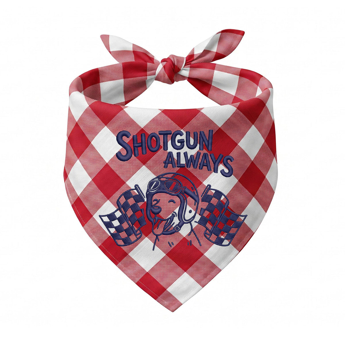 Personalized Embroidered Pet Bandana for Car Racing Enthusiasts (ver 2)