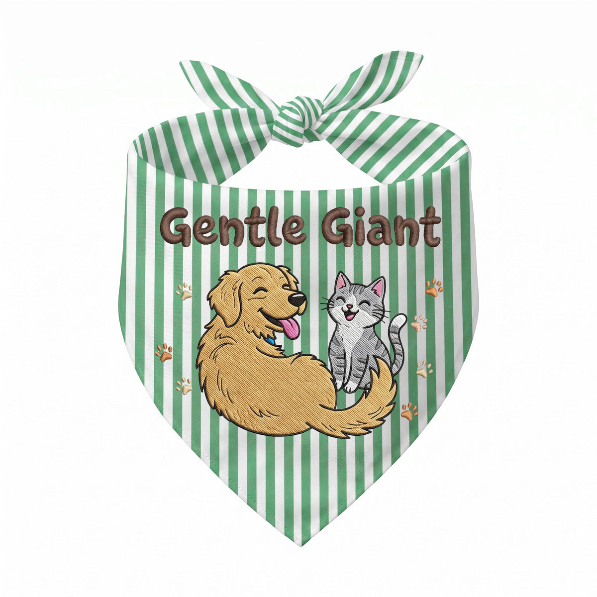 Golden Retriever Personalized Embroidered Bandana for New Pet Owners with Cats (ver 2)