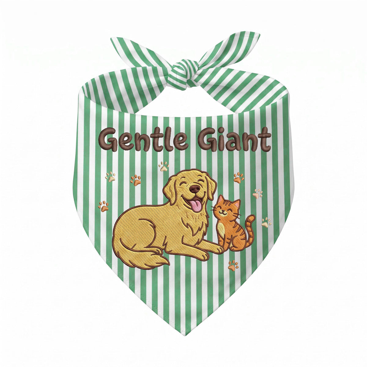 Golden Retriever Personalized Embroidered Bandana for New Pet Owners with Cats (ver 3)