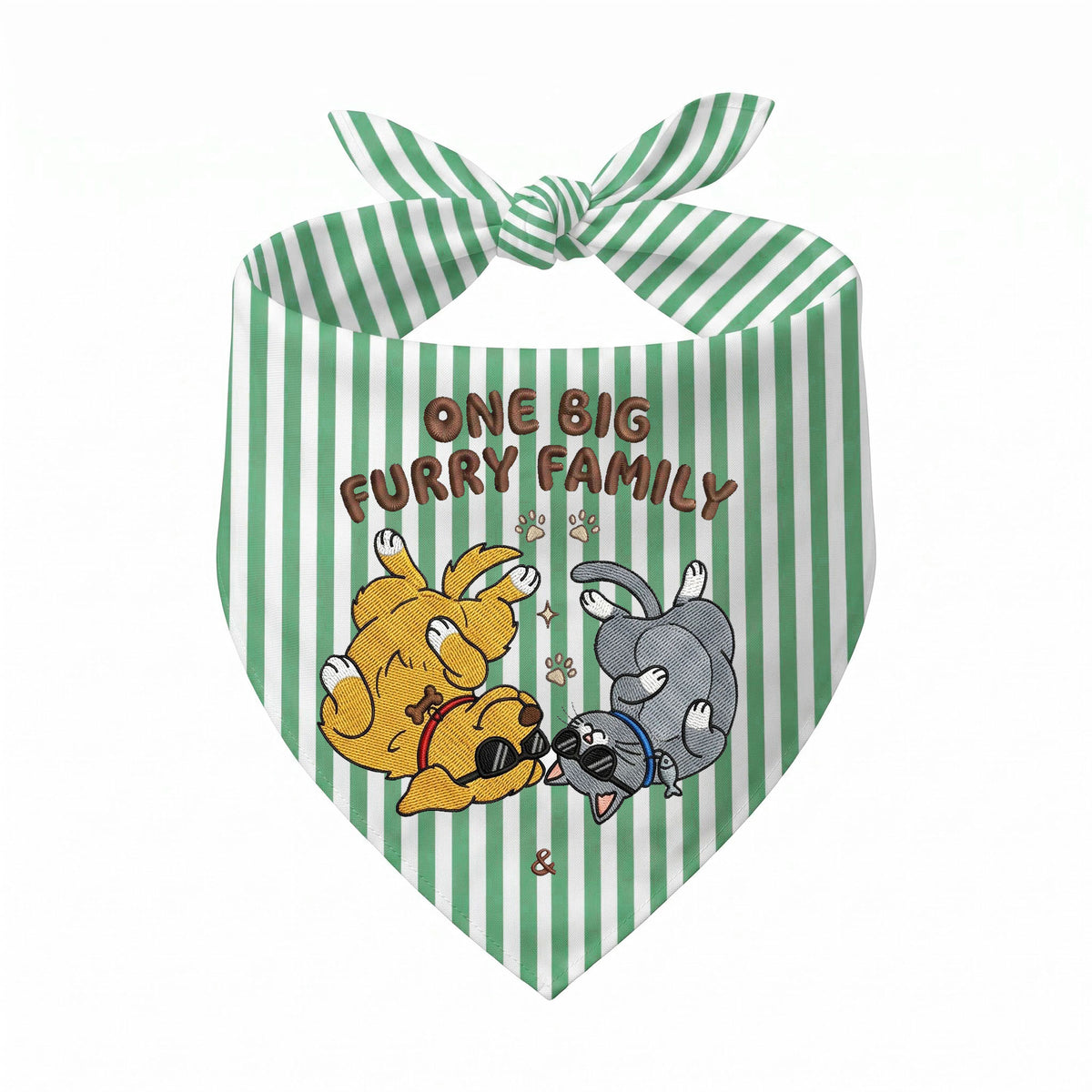 Golden Retriever Personalized Embroidered Pet Bandana for Cat Owners (ver 2)