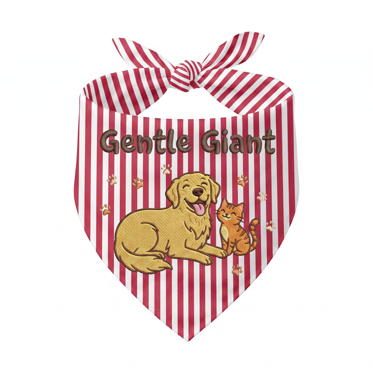 Golden Retriever Personalized Embroidered Bandana for New Pet Owners with Cats (ver 3)