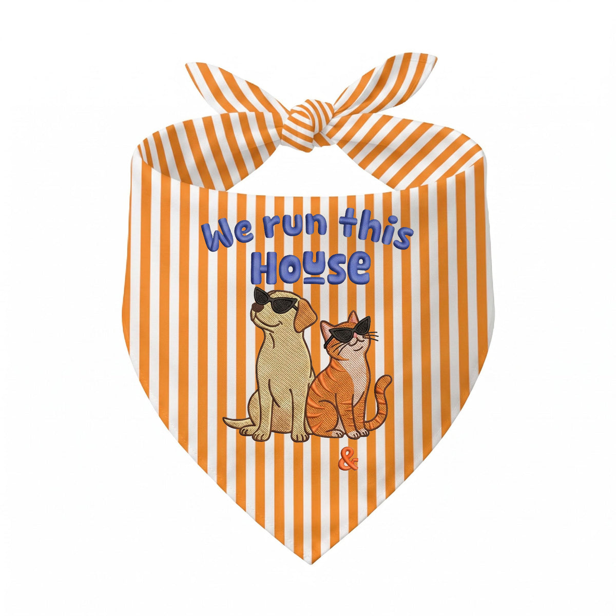 Labrador Cat Owner Personalized Embroidered Pet Bandana for Multi-Pet Homes (ver 2)