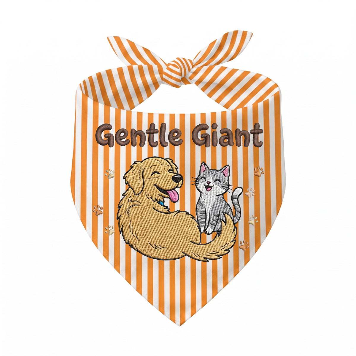 Golden Retriever Personalized Embroidered Bandana for New Pet Owners with Cats (ver 2)