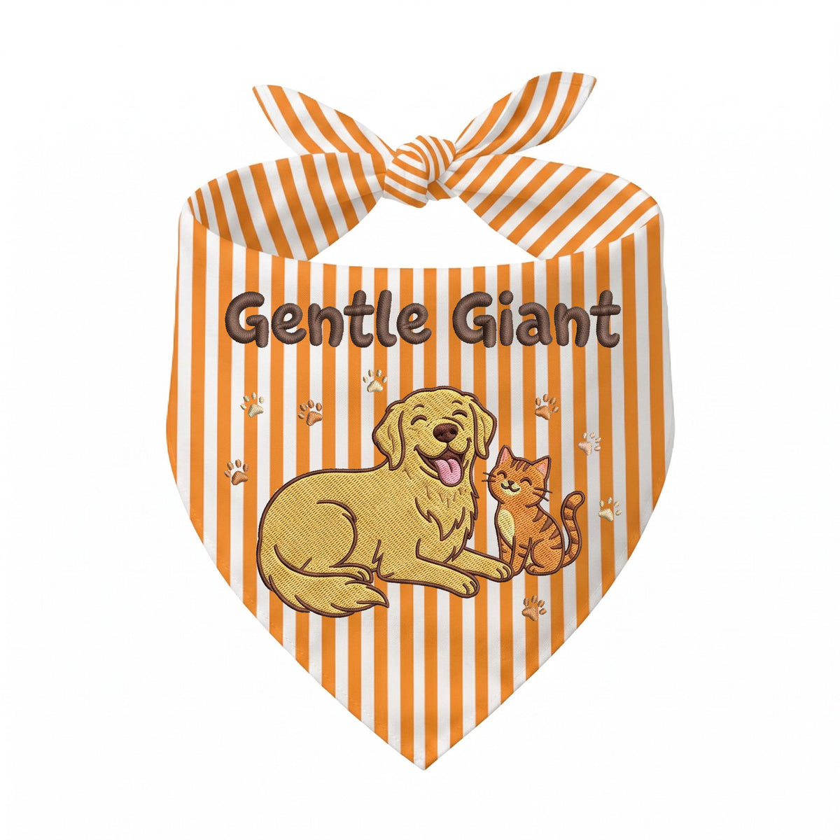Golden Retriever Personalized Embroidered Bandana for New Pet Owners with Cats (ver 3)