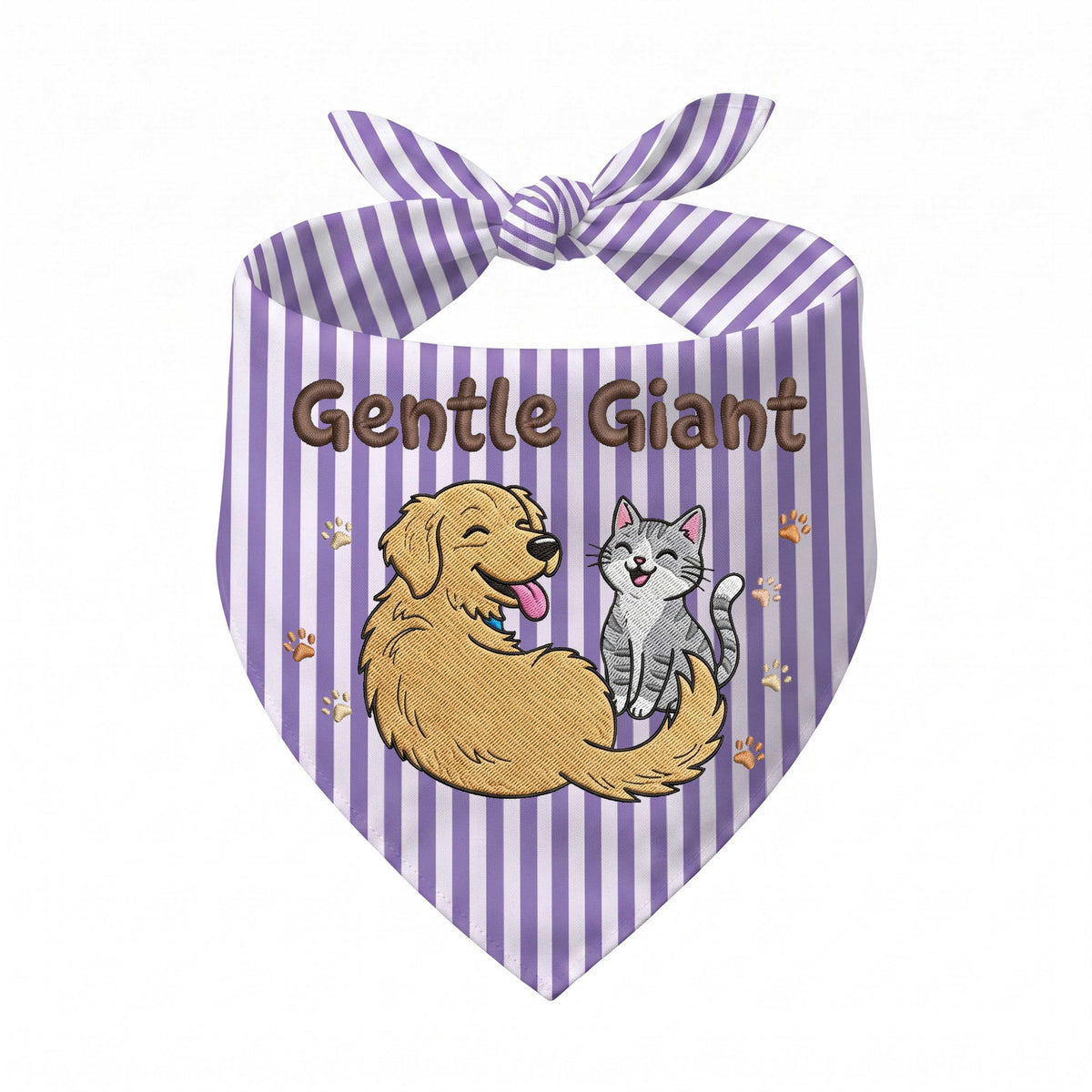Golden Retriever Personalized Embroidered Bandana for New Pet Owners with Cats (ver 2)