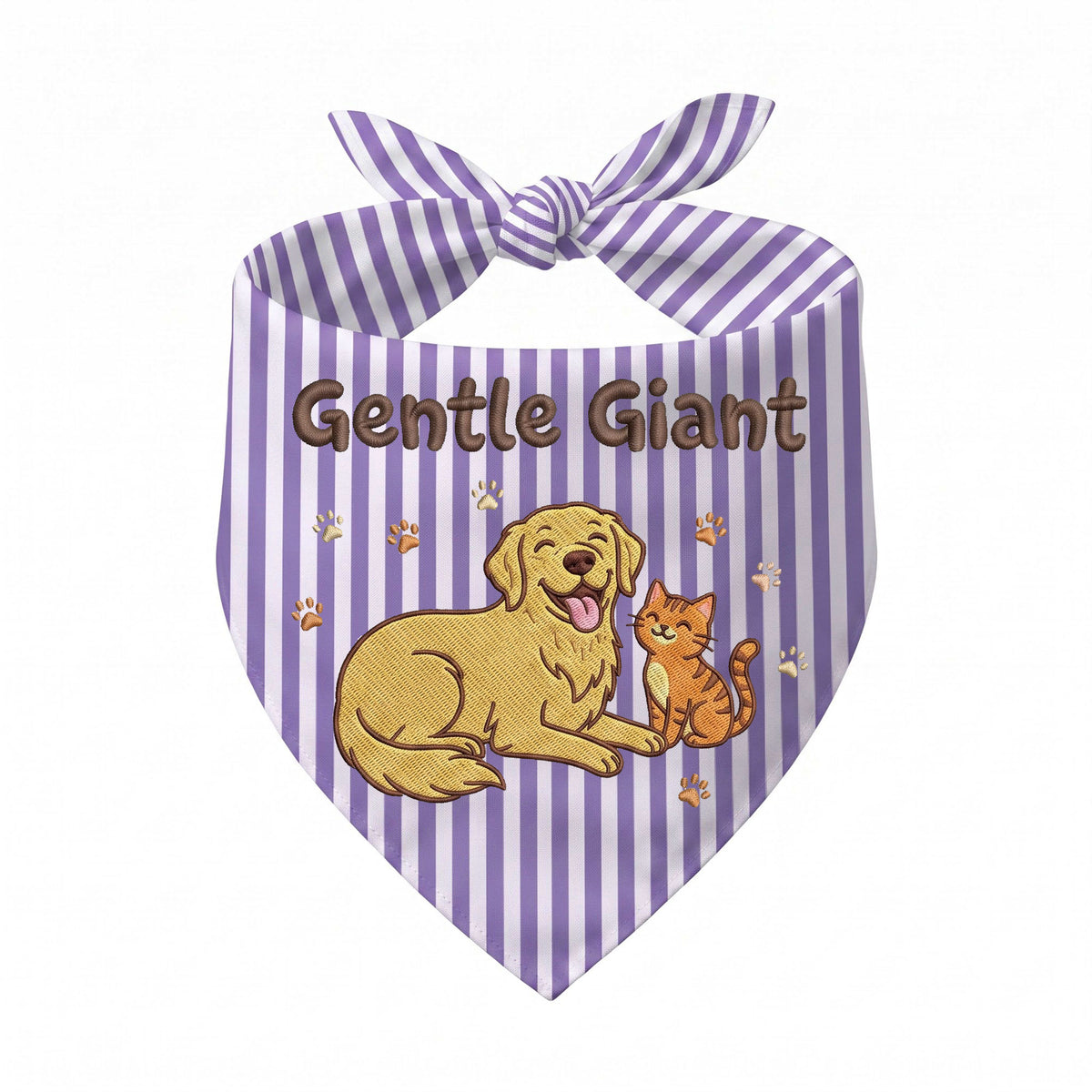 Golden Retriever Personalized Embroidered Bandana for New Pet Owners with Cats (ver 3)