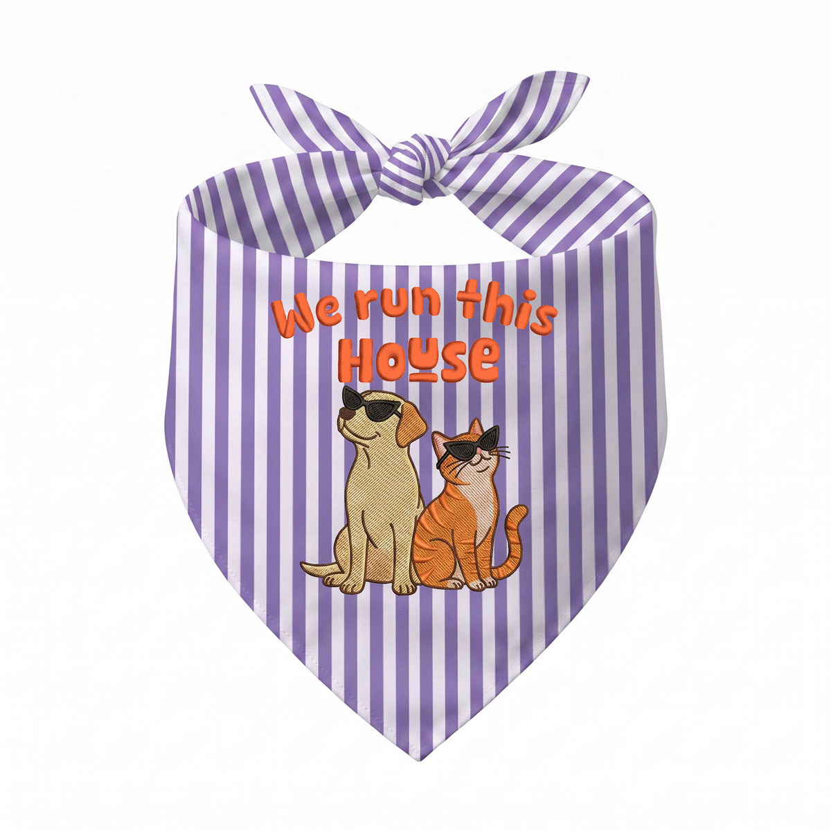 Labrador Cat Owner Personalized Embroidered Pet Bandana for Multi-Pet Homes (ver 2)