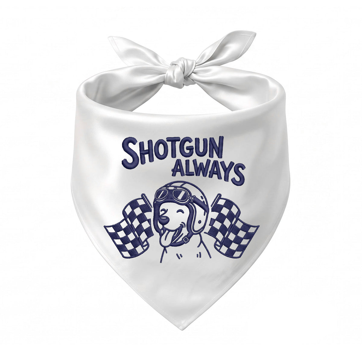 Personalized Embroidered Pet Bandana for Car Racing Enthusiasts (ver 2)